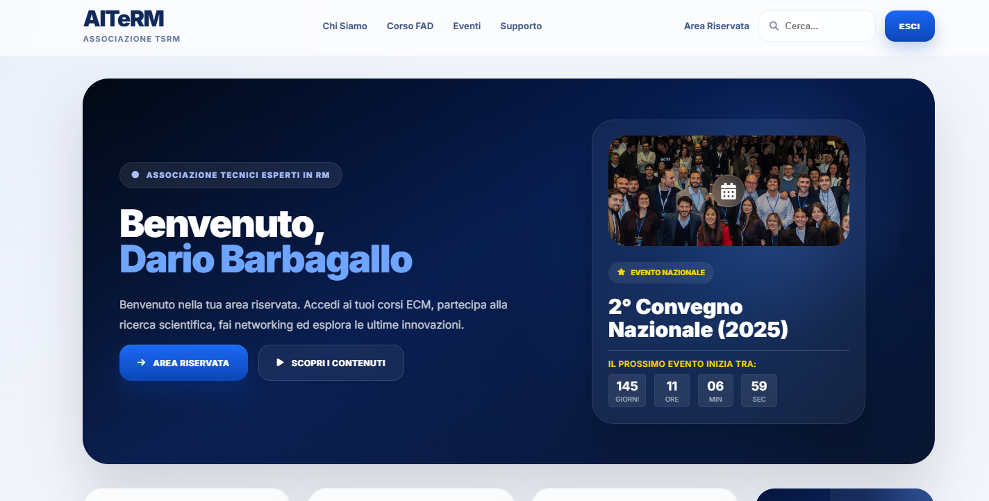 Benvenuto nel nuovo portale AITeRM